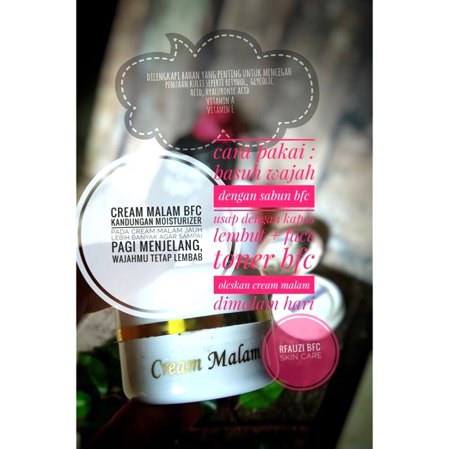 BFC baby face cream (Cream Malam) Termurah