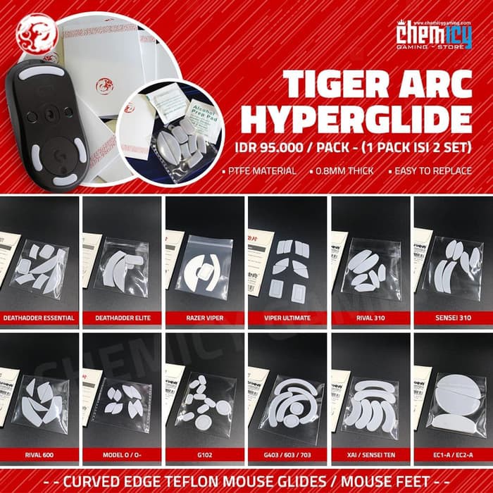 Tiger Arc Gaming Mouse Feet Hyperglide / Hyperglides