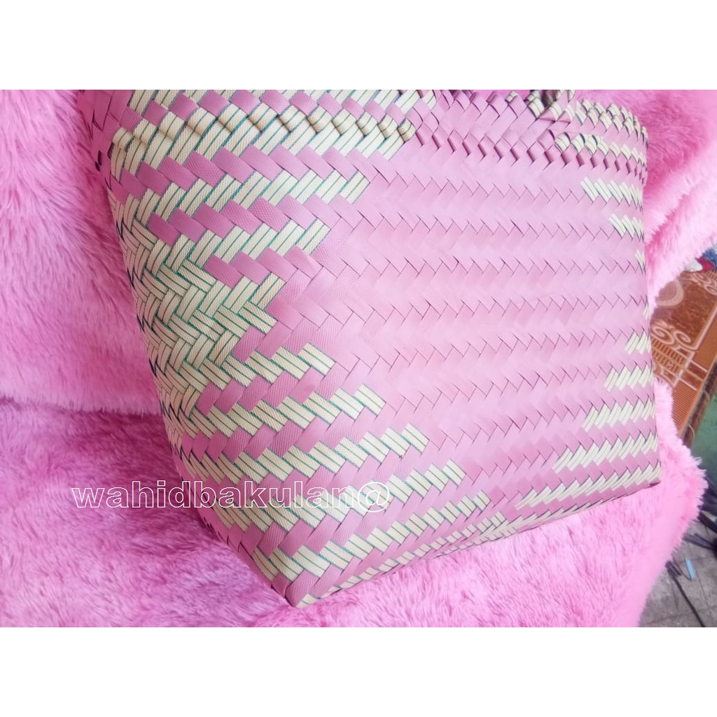 Tas anyaman Besar (size L)kombinasi Tas anyaman Motif -tas pasar-Hampers