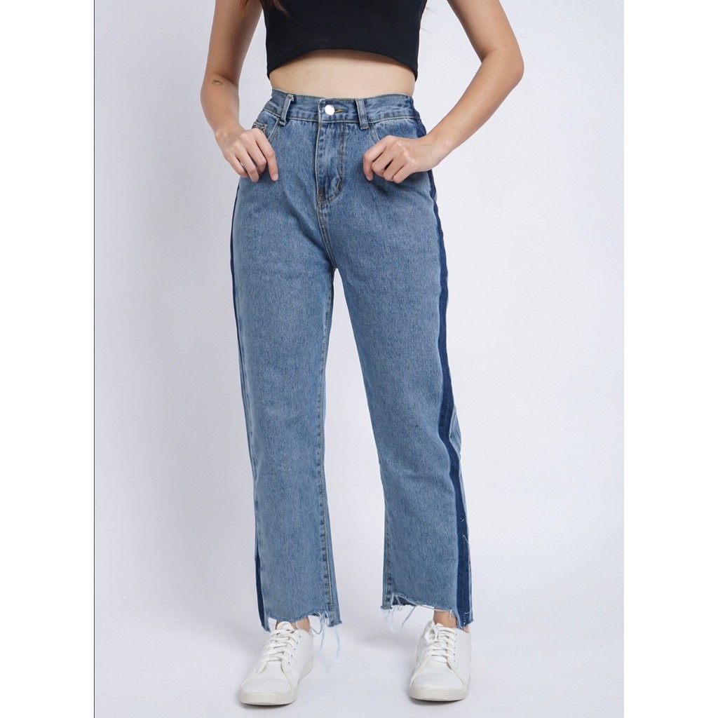 AVANCEID (S-XXL) CELANA JEANS PANJANG HIGH WAIST BAGGY JEANS KULOT 7342