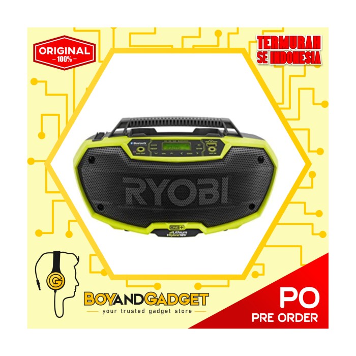 Jual Ryobi P746 One+ 18Volt Lithium Ion / AC DualPowered AM/FM Stereo