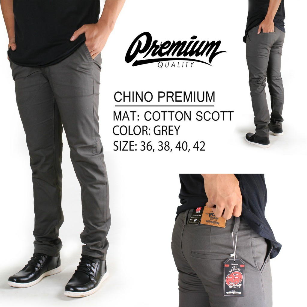 [BAYAR DI TEMPAT/ COD] AKN CELANA CHINO PANJANG PRIA / CELANA CHINO COTTON SCOTT COWOK