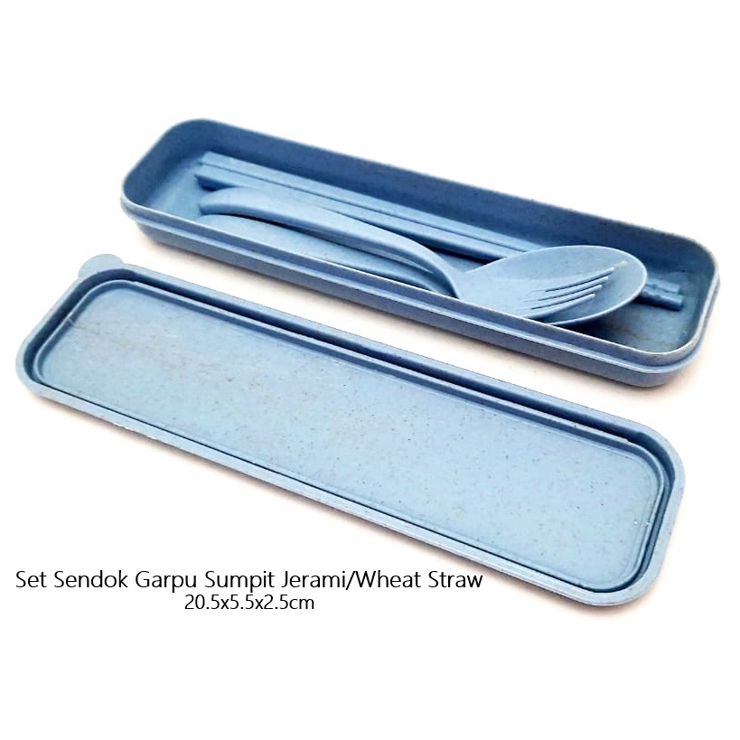 Set Sendok Garpu Sumpit Jerami/Wheat Straw/Mai Xiang