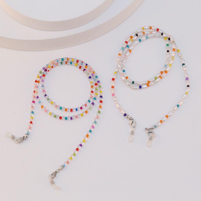 Strap Masker 2in1 Rantai Kacamata Import Manik Campur Mixed Beads