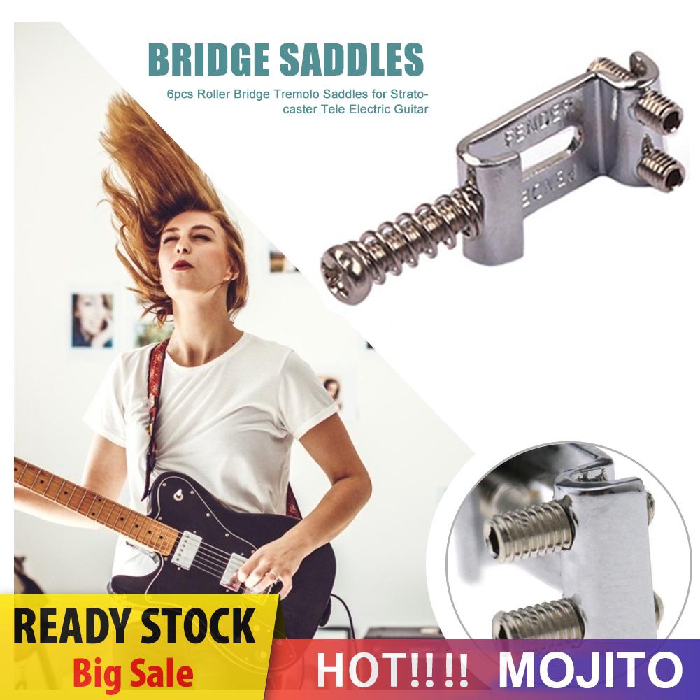 6pcs Roller Bridge Tremolo Saddles Untuk Gitar Elektrik Stratocaster Tele