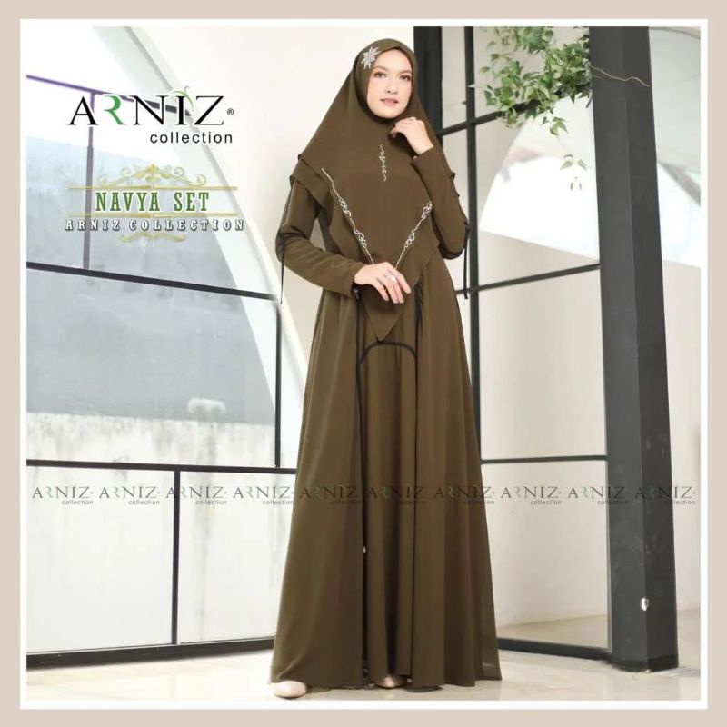 SALE HARGA AMBYARR NAVYA SET ( set khimar ) by ARNIZ COLLECTION_100% ORIGINAL_READY