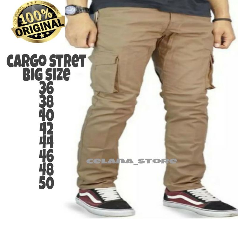 celana cargo jumbo panjang big size/CELANA CARGO JUMBO BIG SIZE 36-50/COD BAYAR DI TEMPAT