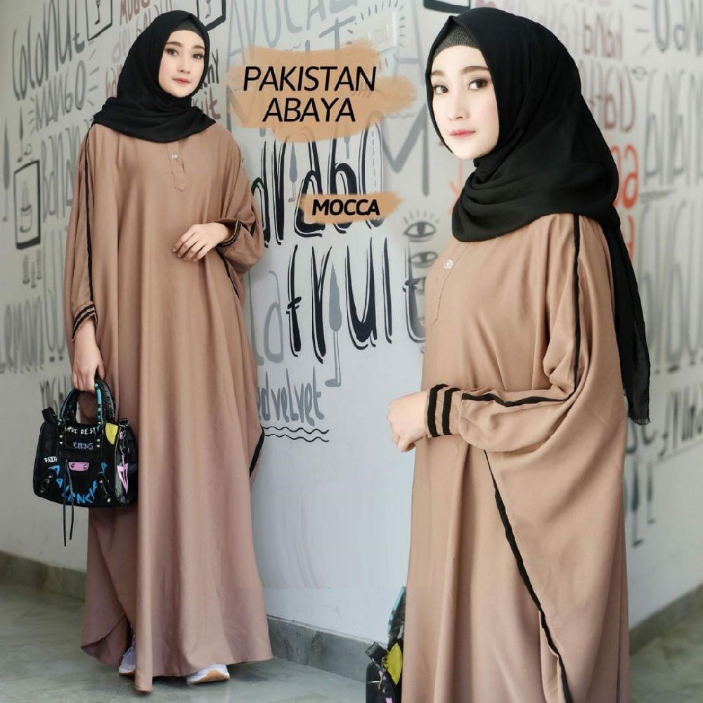 Exclusive Abaya Polos pakistan ( Kancing depan ) Pusat_Supplier_Abaya