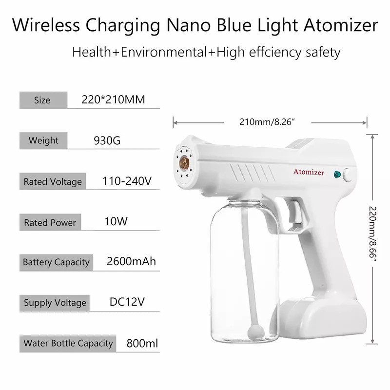 NA - J-01 Nano spray gun disinfektan portable wireless with UV light