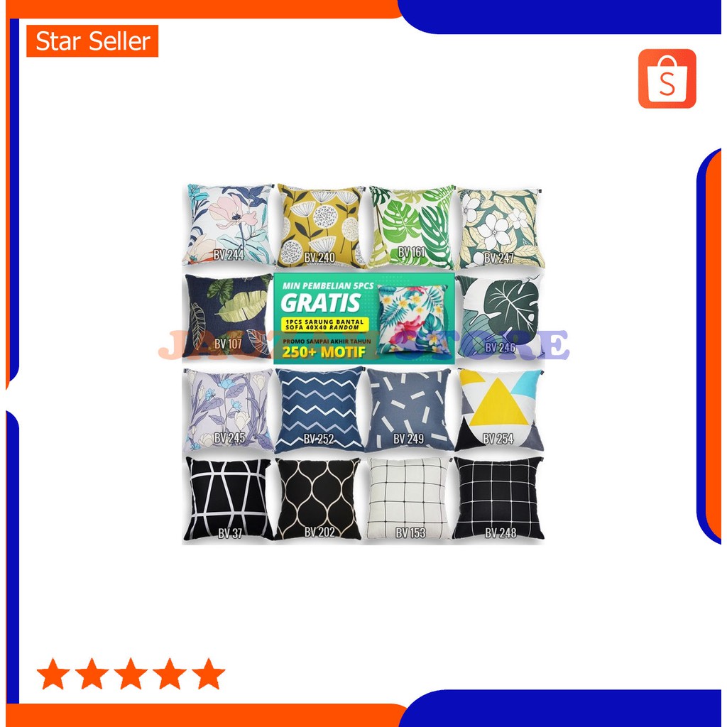 Sarung Bantal Sofa / Kursi - Uk. 55 x 55