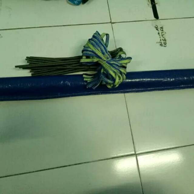 Tiang besi psak dan tali tenda regu