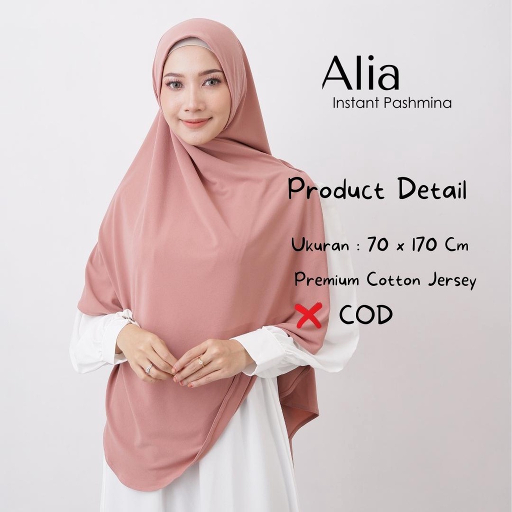ZI86J Raina Signature - ALIA Pashmina Instant Jersey Anti Tembem
