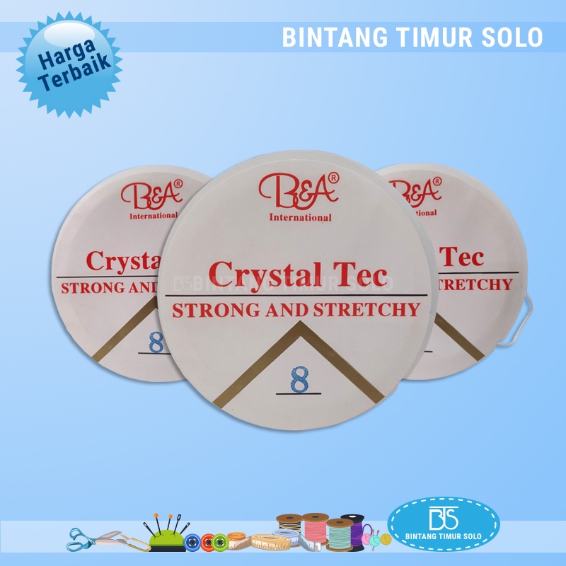 Tali Senar Karet / Crystal Tec / Senar Elastis 0,8 mm Merk B&A