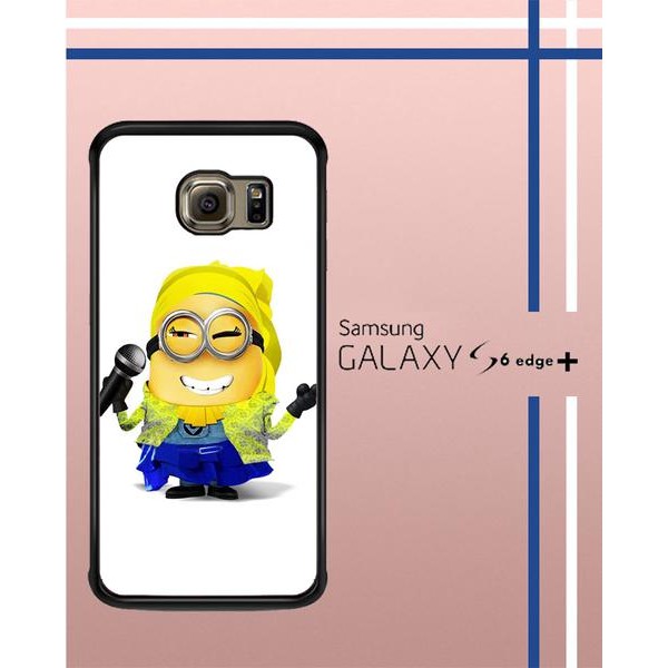 Casing Custom Hardcase Polycarbonate Hp Samsung Galaxy S6 Edge Plus Case Cover Minions girl