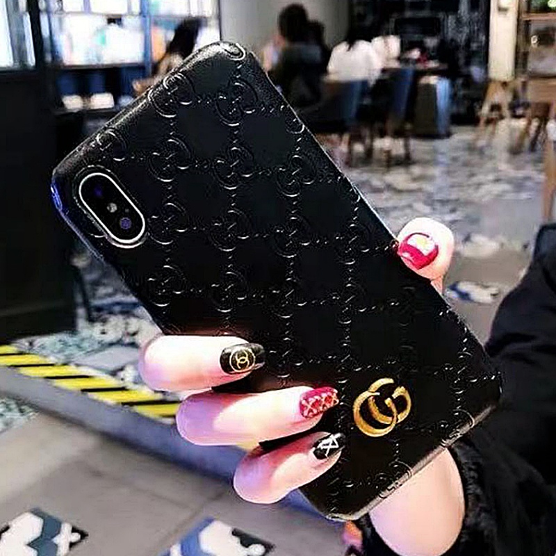 Hard Case Bahan Kulit Desain Gucci Untuk iPhone 12 11 Pro X XS MAX XR SE2 7 8 Plus