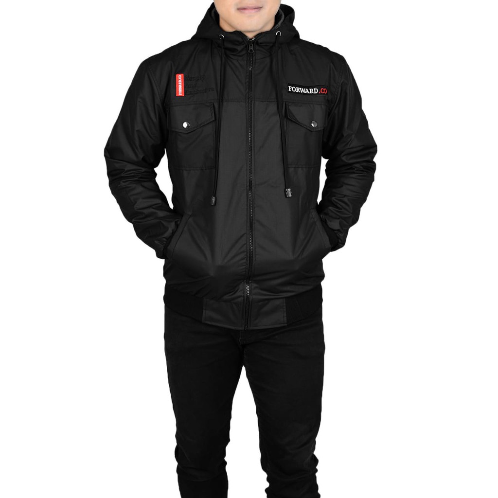 Jaket parka parasut pria original forward