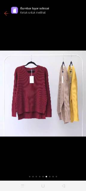 OBRAL 25 RIBU !!SWEATER RAJUT V- NECK PREMIUM