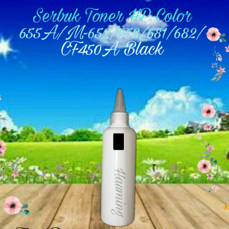 Serbuk Toner Powder Color Refill HP 655A M652 M653 M681 M682 M-652 653 681 682 CF450A Black 1x Isi