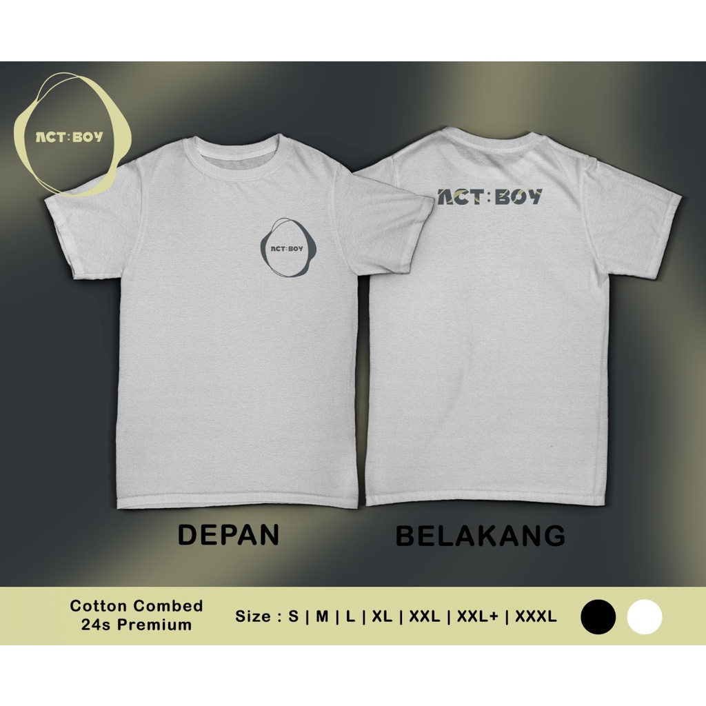 Pretty Savage- Kaos Oversize Act Boy Depan Belakang