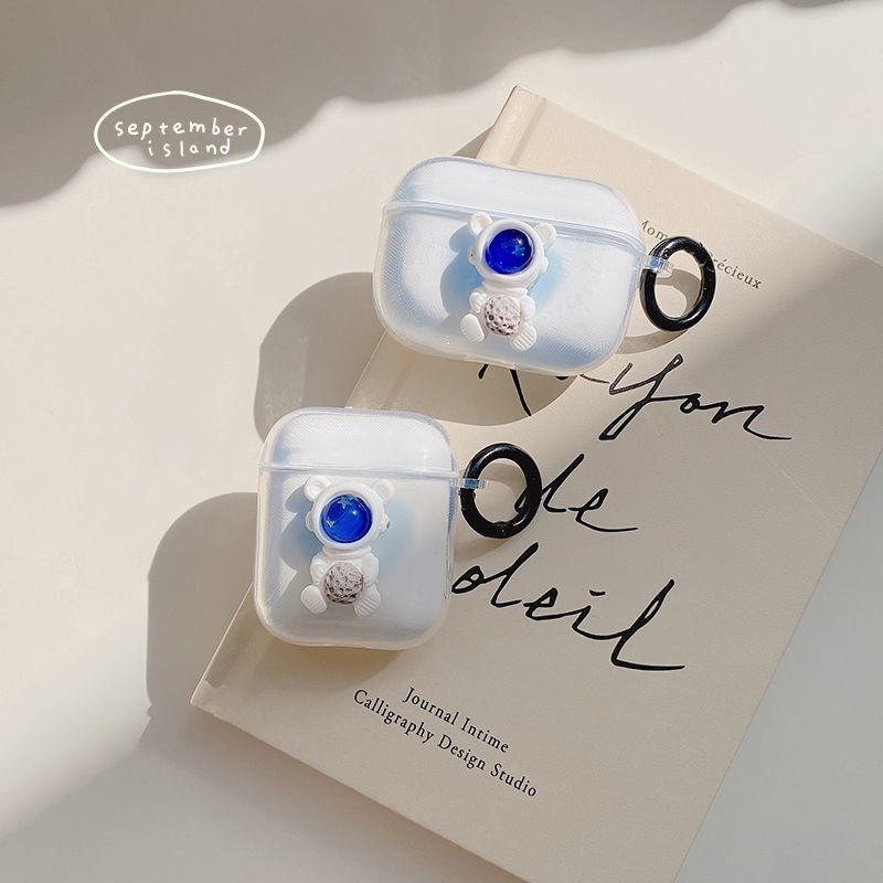 Soft Case Tpu Motif Kartun Astronot 3d Cover Airpods 1 2 Pro 3