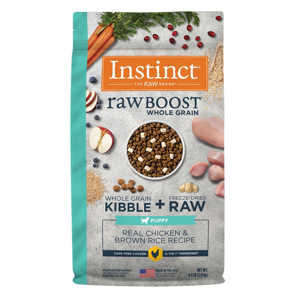 Instinct Dog Food Raw Boost Whole Grain Puppy Chicken 4.5LB