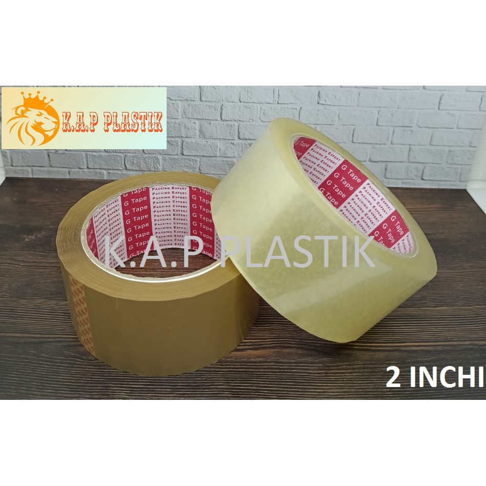 

LAKBAN COKLAT/BENING MERK G TAPE KUALITAS TERJAMIN UK. 2 INCHI / 1 PCS