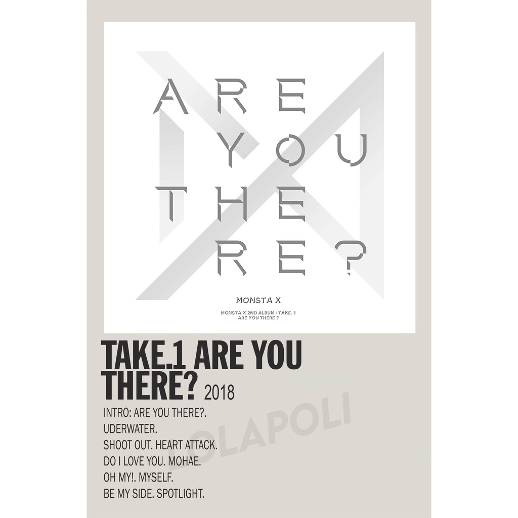 Poster Cover Album K-Pop Take.1 Are You There - Monsta X