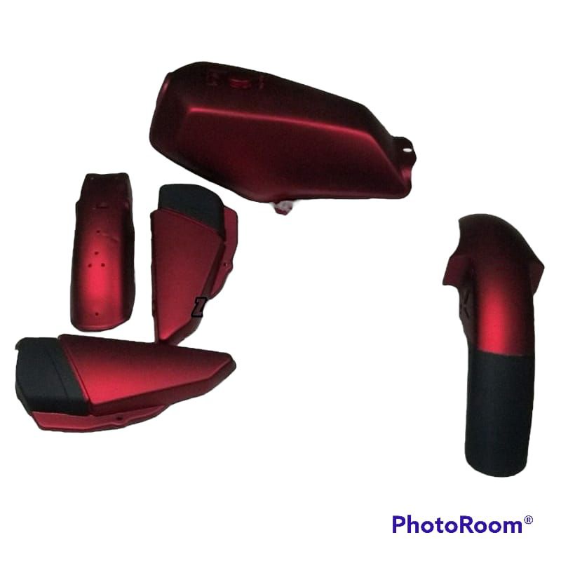Bodi Set yamaha RX king hitam doff merah doff
