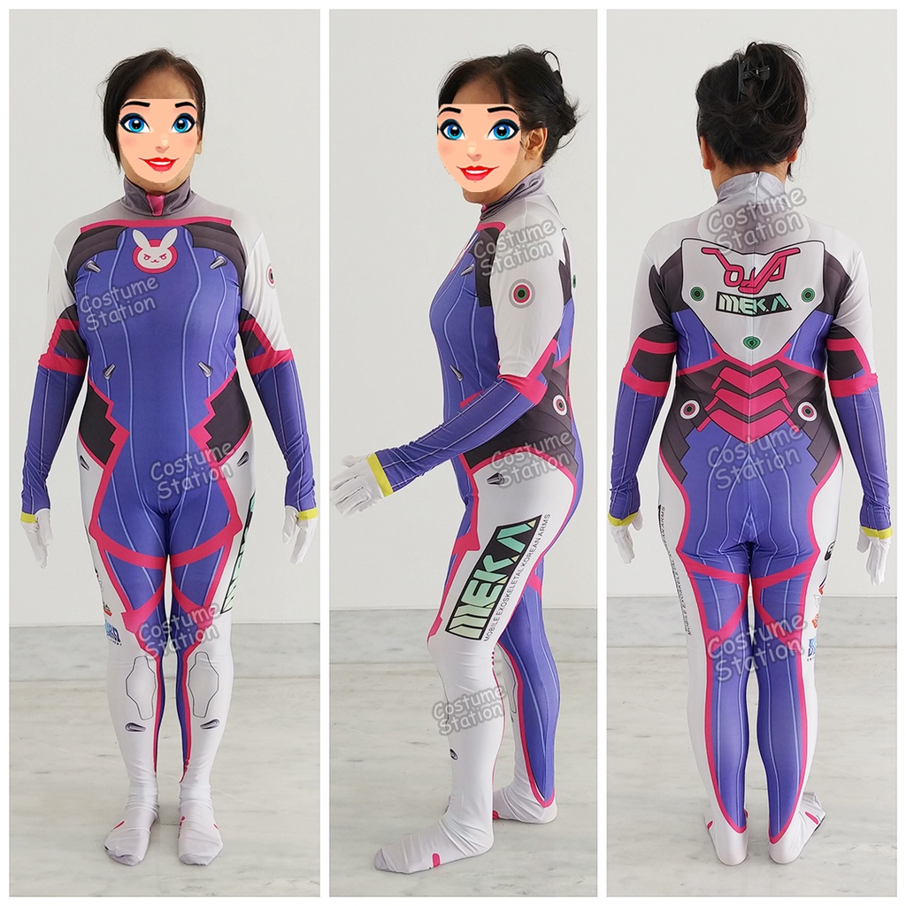 Kostum D.VA Overwatch / Costume DVA Hana Song Mech Pilot dewasa