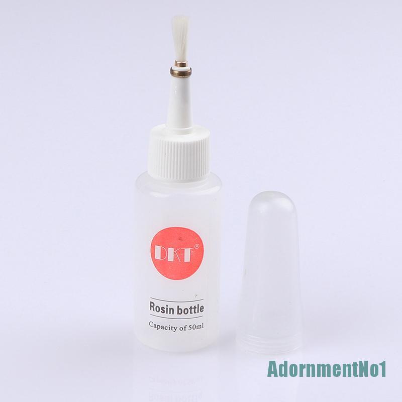 (Adornmentno1) Botol Plastik Bening 50ml Dengan Brush Untuk Alkohol Rosin Solder