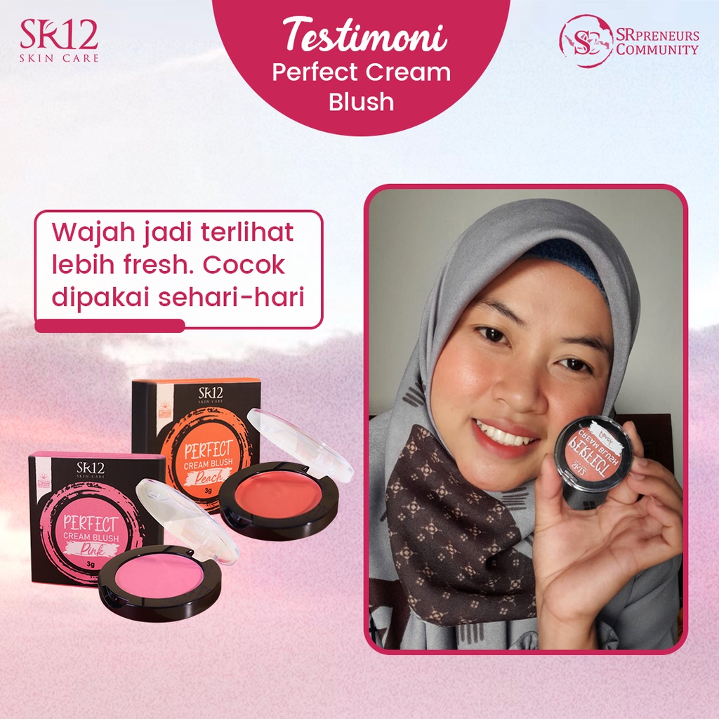 PERFECT CREAM BLUSH SR12 | MAKE UP BLUSH ON CREAM | TAHAN LAMA PERONA PIPI  PEMERAH PIPI ALAMI | PIGMENTED | AWET &amp; TAHAN LAMA BPOM