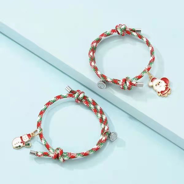 AZ120 【Barang spot 】Gelang Couple Thalita Tali Isi 2 Magnet Attract persahabatan Tangan Wanita Bracelet