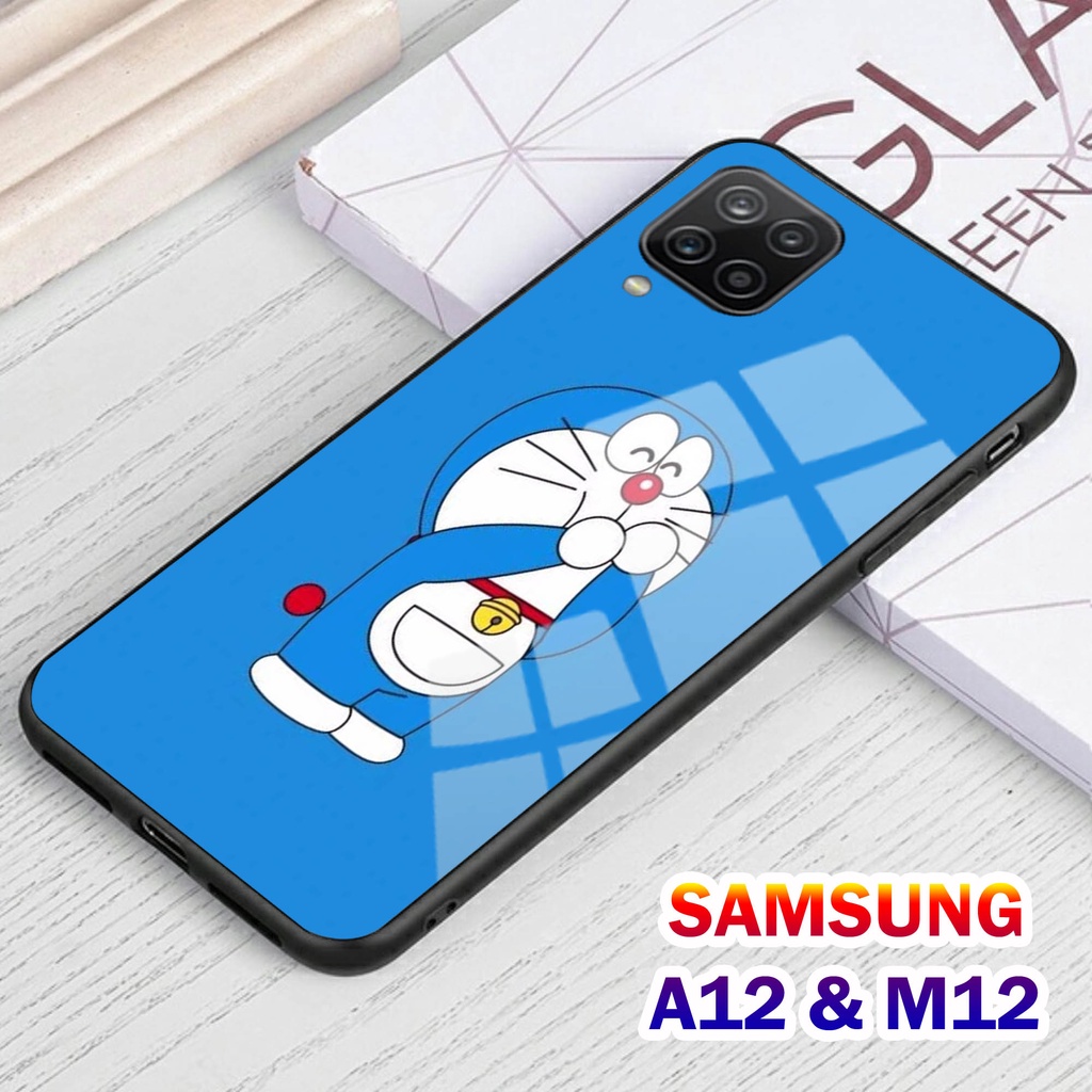 Softcase Glass Kaca SAMSUNG A12 , M12 - Casing HP SAMSUNG A12 , M12 [ S39 ].