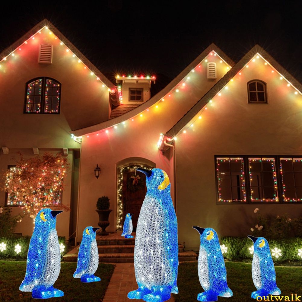 Lampu Tumblr Led Bentuk Penguin Untuk Dekorasi Taman Outdoor