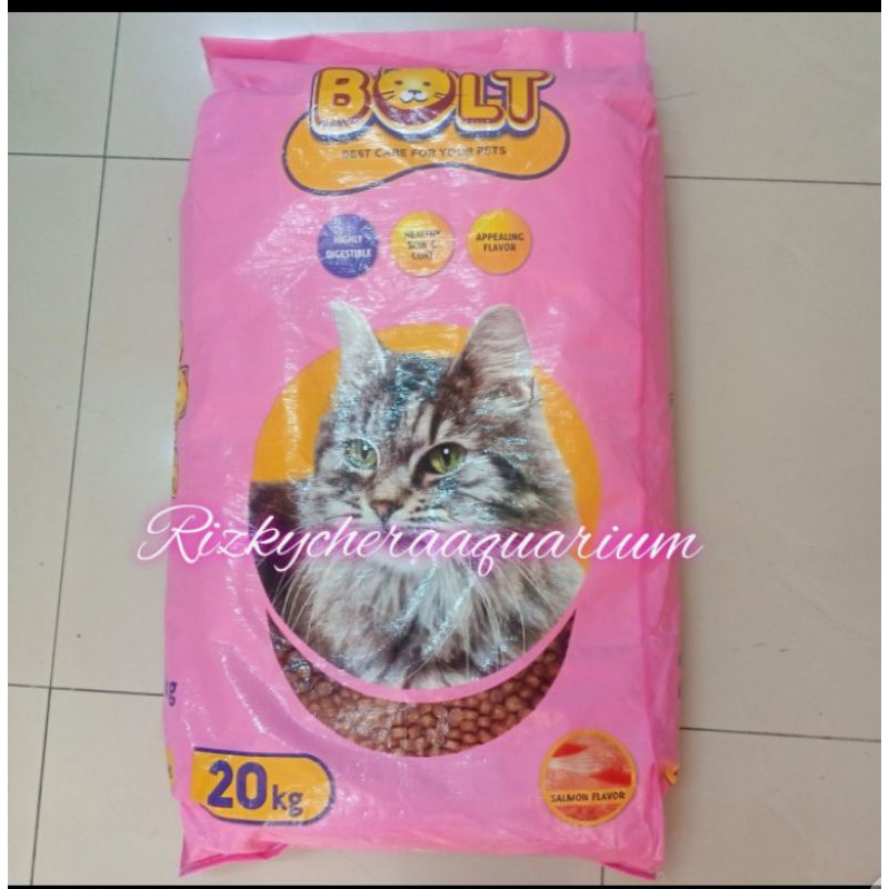 makanan kucing BOLT Salmon Flavour 20Kg