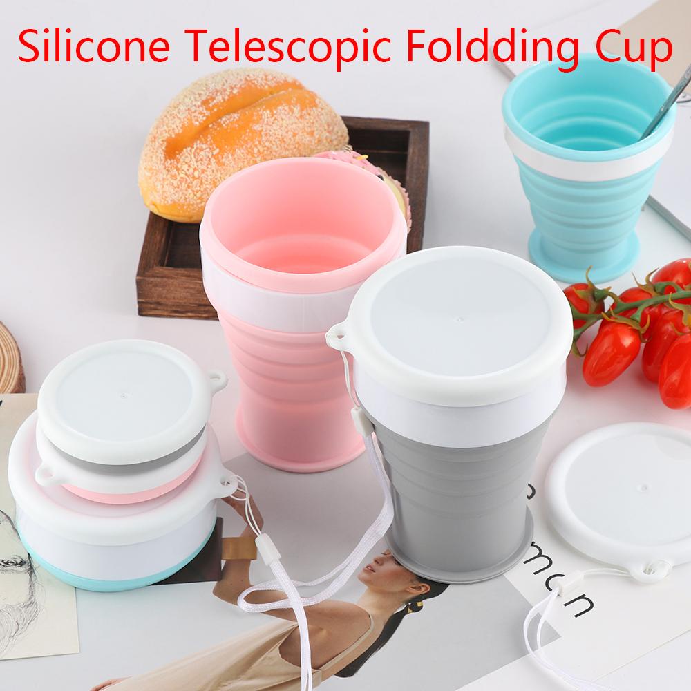 SOLIGHTER 100/200/350ml Collapsible Silicone Cup Portable Telescopic Travel Supplies Sports &amp; Outdoors Drinking Mug