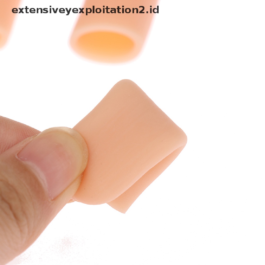 (Hotter) 10pcs/set Silikon Finger Sleeves Protector Pain Relief Finger