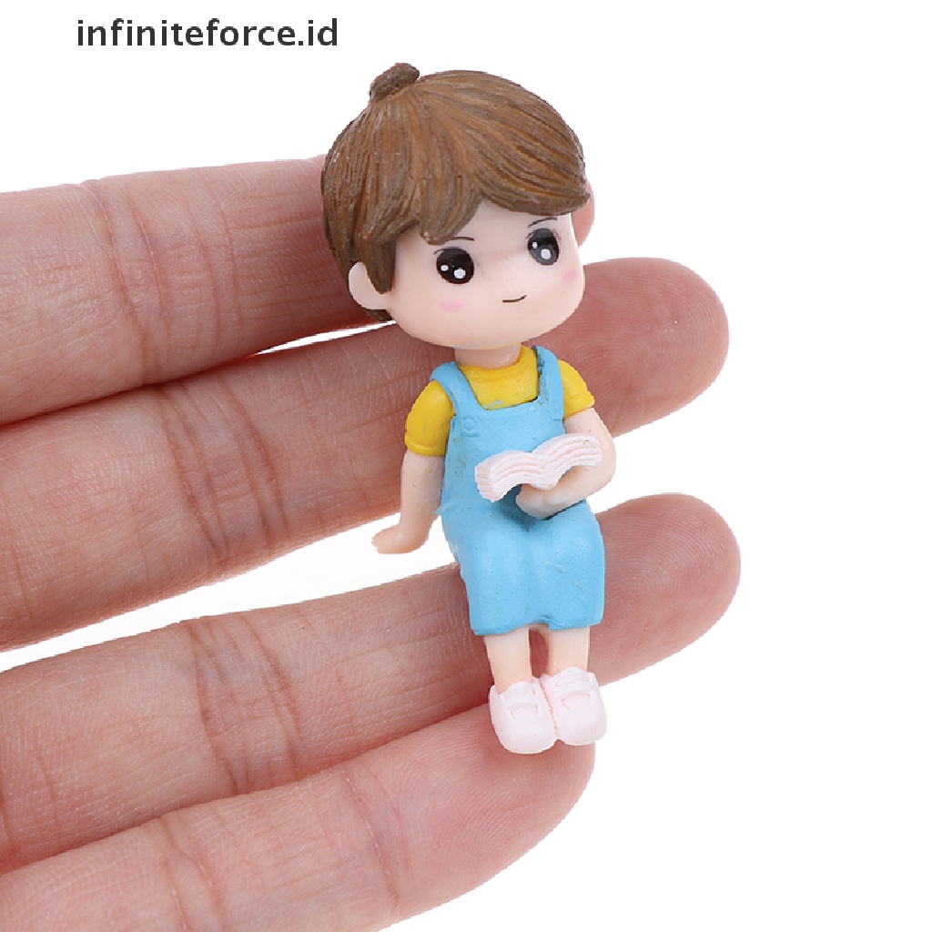 Infiniteforce.id 1 Set Miniatur Pasangan Kekasih DIY Dekorasi Lanskap Mikro Rumah Boneka