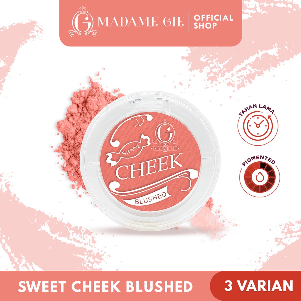 Madame Gie Sweet Cheek Blushed - MakeUp Blush On Powder Matte