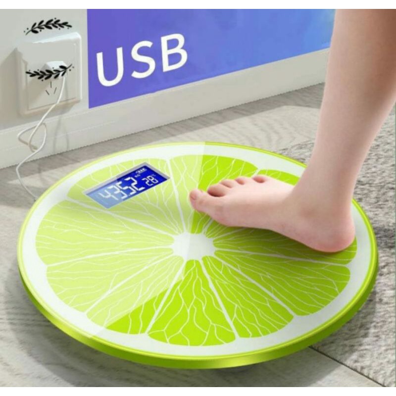 TIMBANGAN BADAN DIGITAL BENTUK BUAH Diameter ±30cm