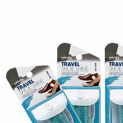 COLOLITE TRAVEL SHOE SHINE Semir Sepatu Kulit Pria Wanita Kilap Kinclong Hitam Netral Instant Travelling Shoe Polish