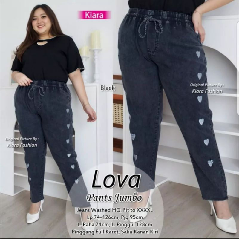 Celana Baggy Jeans Wanita Exstra Super Jumbo Snow Line Bahan jeans denim muat bb 70-120kg bawahan wanita Big Jumbo