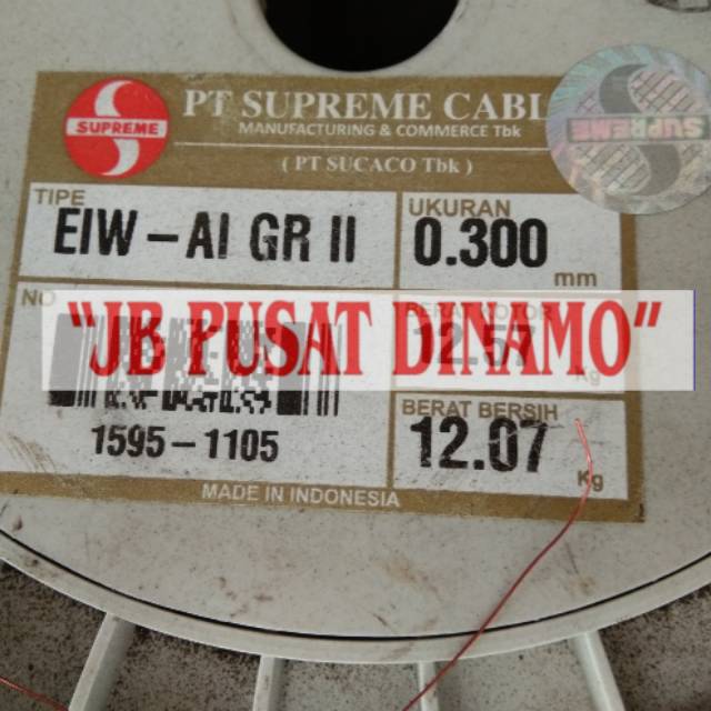 KAWAT TEMBAGA EMAIL 0.30 0,3 MM SUPREME EIW AI DINAMO