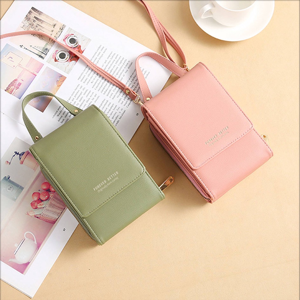 Tas Selempang Wanita Kulit Dompet Hp Serbaguna Tas Wanita Mini Dompet Korea Original