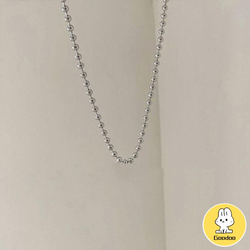 Kalung Rantai Manik-Manik Bentuk Bintang Segi Delapan Geometris Untuk Wanita -Doo