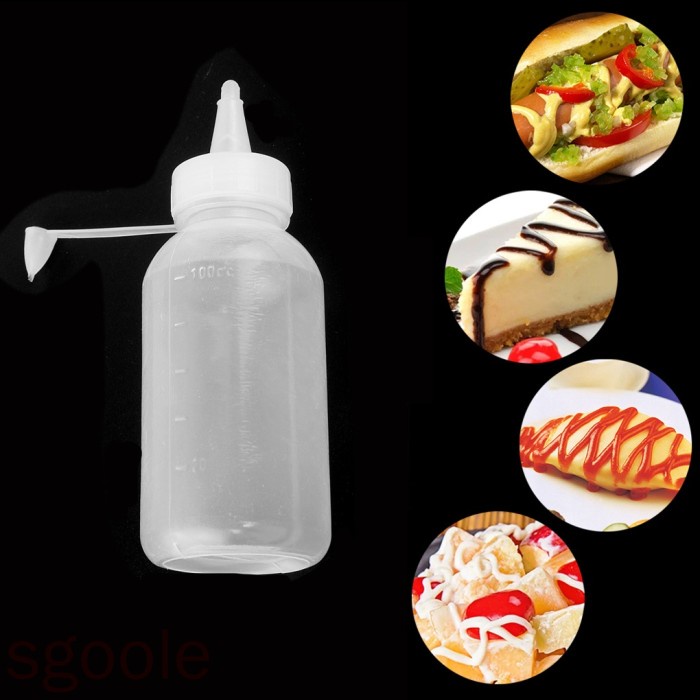 Botol Sauce Kecap Saos Mini Mayonaise Minyak Squeeze Bottle 100ml BS01