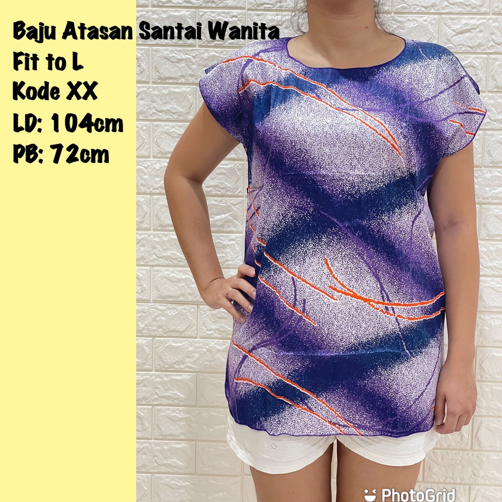 ATASAN WANITA SANTAI MOTIF XX ALL SIZE