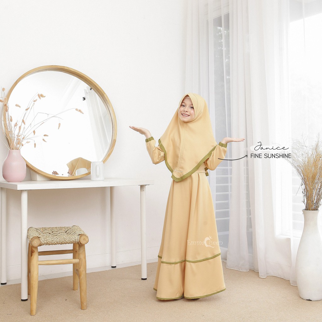 EmmaQueen - Set Dress Muslim Anak Janice-Fine Sunshine