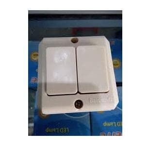 Saklar Engkel Bright-G 702OB 2 Segi Double Switch Outbow Tempel SNI Broco