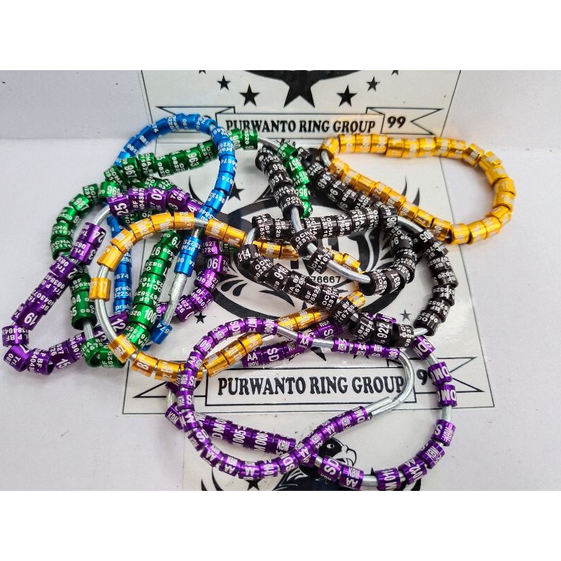 Ring Cincin Gelang Burung Kicauan Model Laser Kenari, Prenjak, Ciblek, Murai Batu, Indian Shama, Kac
